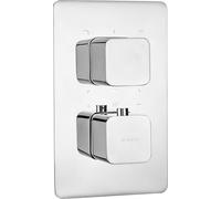 Elemento esterno per box termostatico senza leva moderno finitura cromo - Harty