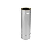 Elemento Lineare Doppia Parete Ø 200/250 mm Sp. 0,5 mm h. 1000 mm Canna Fumaria