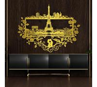 Elemento murale in metallo torre Eiffel, stile moderno per bagno e cucina | Il design torre Eiffel prende forma in metallo e porta uno stile moderno in camera, cucina e ufficio, con contorni definiti.