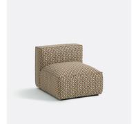 Elemento poltroncina per divano modulare, in jacquard Origami, SEVEN Bianco 1 posto
