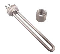 Elemento riscaldante 12V DC Resistenza solare a forma di U DN25 Elemento elettrico ad immersione for acqua Riscaldatore for caldaia 100w 150w 200w (Color : With accessories, Size : 12V_100W)