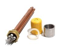 Elemento Riscaldante Elettrico A Immersione In Acqua Interamente In Rame G1 220V/380V 3KW/6KW/9KW/12KW Tubo For Serbatoio Riscaldato A Energia Solare 2U 300MM(Set,220v,6KW 250mmL)