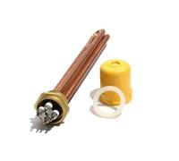 Elemento Riscaldante Elettrico A Immersione In Acqua Interamente In Rame G1 220V/380V 3KW/6KW/9KW/12KW Tubo For Serbatoio Riscaldato A Energia Solare 2U 300MM(No accesory,380V,3KW 200mmL)