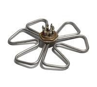 Elemento riscaldante for acqua 2 pollici/DN50 a forma di prugna 290 mm, riscaldatore elettrico in acciaio inossidabile 220 V/380 V for serbatoio(220V,3KW DN50 290L 201SS)