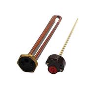 Elemento Riscaldante For Acqua Con Filettatura In Rame DN32 G5/4 Termostato Ariston Regolatore Di Temperatura Flangia Da 42 Mm Tubo Di Calore Elettrico(250V 4KW 285mmL)