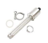 Elemento Riscaldante For Acqua In Acciaio Inossidabile Da 9KW Riscaldatore Elettrico Ad Immersione 2" Tri Clamp (OD64mm) Riscaldamento Sicuro Ed Efficiente(Heater Clamp Set)