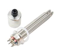 Elemento Riscaldante For Acqua In Acciaio Inossidabile Da 9KW Riscaldatore Elettrico Ad Immersione 2" Tri Clamp (OD64mm) Riscaldamento Sicuro Ed Efficiente(Heater Only)