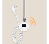 Elemento riscaldante radiatore bagno 900W WiFi intelligente, elemento riscaldante con termostato, con timer e display LCD, resistenza elettrica per scaldasalviette (solo elemento), bianco