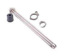 Elemento riscaldante Tri Clamp Riscaldatore ad immersione Elemento riscaldante elettrico for la produzione di acqua Riscaldatore a bassa densità di Watt 220V 380V 6kw (Size : With clamp set)