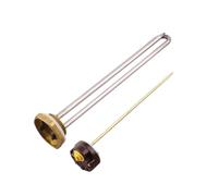 Elemento Riscaldatore Acqua Con Termostato for Solare 48v/96v 1 1/4'' Riscaldatore Ad Immersione con Flangia In Ottone Con Controllo Della Temperatura 1kw/1.5kw(96V 1kw)