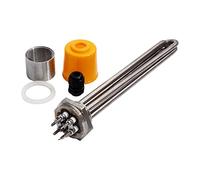 Elemento scaldabagno, Elemento riscaldante scaldabagno elettrico ad immersione DN32 con tubo/filetto interno dado 304SUS 220V/380V 3KW/4.5KW/6KW/9KW/12KW(380v 3kw 203mm)