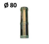 Elemento telescopico canna fumaria Ø 80 tubo monoparete acciaio inox 316