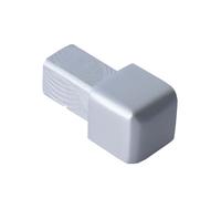 Dalsys 5x terminali per profilo piastrelle 10mm, profilo quadrato in alluminio anodizzato argento opaco