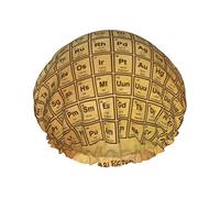 Elements Chimica Scienziati Studente Cuffia da Impermeabile, Cuffia Elastica per Capelli da Bagno Protezione Ambientale Cuffia da Bagno per Capelli, Doppio Strato Impermeabile Cappello da Doc