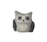 Elements Fermaporta decorativo in poliestere, motivo: gufo grigio