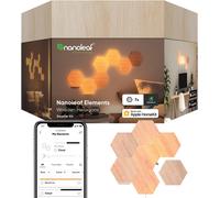 Elements Starter Kit, 7 Esagoni Luminosi LED Effetto Legno Smart - Applique Da P