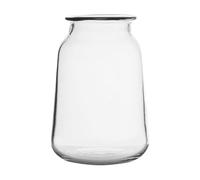 Elements Vaso in vetro per bottiglie di latte, da utilizzare con fiori secchi o finti e vegetali, 10,6 x 10,7 x 11,9 cm, trasparente