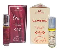 Elena & Classic Concentrated Perfume Oil Roll-On Combo Pack of 2 (6ml Each) | Long Lasting Alcohol-Free Attar for Men & Women