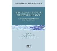 Elena D’Alessandro The European Account Preservation Order (Copertina rigida)