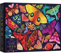 Elena Essex - Midnight Moths, puzzle per adulti, puzzle 1000 pezzi, farfalla gradiente arcobaleno, dimensioni puzzle 70 x 50 cm