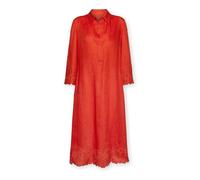 Elena Mirò - Abito in lino con pizzo - - Dresses - Donna - Arancione - 5XL