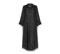 Elena Mirò - Abito in Lino con Pizzo - - Dresses - Donna - Nero - 2XL