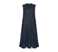 Elena Mirò - Abito lungo in lino con scollo a V - - Dresses - Donna - Blu - 7XL