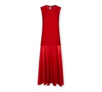 Elena Mirò - Abito lungo svasato in cady e raso envers - - Dresses - Donna - Rosso - L
