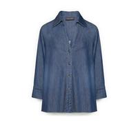 Elena Mirò - Camicia in Chambray Tinto - - Blouses & Shirts - Donna - Blu - 5XL