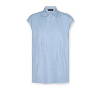 Elena Mirò - Camicia in misto cotone con pieghe - - Blouses & Shirts - Donna - Blu - M