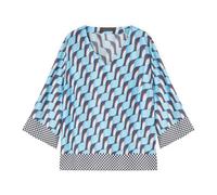 Elena Mirò - Camicia in raso ispirazione caftano - - Blouses & Shirts - Donna - Blu - M