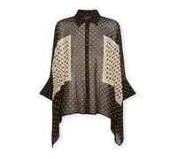 Elena Mirò - Camicia Oversize in Georgette Stampata - - Blouses & Shirts - Donna - Nero - 2XL