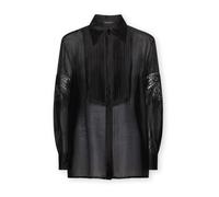 Elena Mirò - Camicia Plissettata con Cut-out - - Blouses & Shirts - Donna - Nero - 3XL