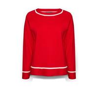 Elena Mirò - Maglia a righe in jersey misto viscosa - - Knitwear - Donna - Rosso - S