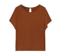 Elena Mirò - T-shirt con maniche a volant - - Blouses & Shirts - Donna - Marrone - M