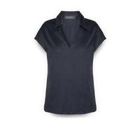 Elena Mirò - T-shirt con Scollo a V e Colletto - - Blouses & Shirts - Donna - Blu - 3XL