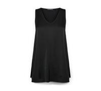 Elena Mirò - Top in raso di viscosa scollo a V - - Tops - Donna - Nero - 6XL