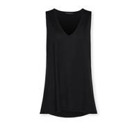 Elena Mirò - Top misto lyocell con scollo a V - - Tops - Donna - Nero - M
