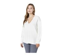 Elena Mirò - Top scollo a V - - Knitwear - Donna - Bianco - M