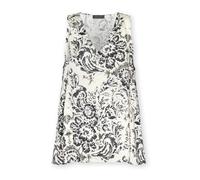 Elena Mirò - Top stampato in raso di viscosa - - Tops - Donna - Nero - 2XL