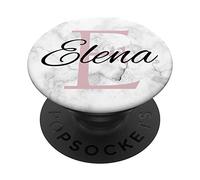 Elena Pink Monogram Lettera E Girls in Personalizzare PopSockets Supporto e Impugnatura per Smartphone e Tablet