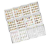 Elenco degli alimenti per diabete 12 pezzi Tabella degli alimenti per diabete Tabella dei pasti per diabetici Elenchi guida nutrizionale 8x10Inch Lista di controllo glicemico basso