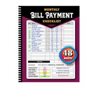 Elenco_di controllo del pagamento delle bollette mensili: Bill Tracker Notebook, la guida quadriennale per famiglie e gestori finanziari, 960 registrazioni di fatturazione incluse! Brossura Organizza