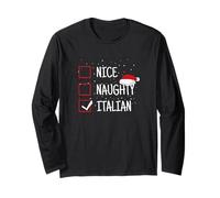 Elenco di Controllo Natalizio Italiano Bello, Cattivo, Funny Italy Maglia a Manica