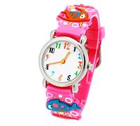 Eleoption impermeabile 3D Cartoon sveglio quadrante digitale orologi regalo regali Teacher presenta per ragazze bambine Bambini Bambini Bambini ecologici Vigilanza in gomma siliconica