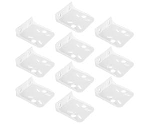 ELEOUTI 10 Pezzi Staffe Portafiltro in Plastica Bianca Design Stabile per Montaggio, Accessori per Rubinetti e Organizzazione Cucina