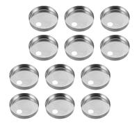 ELEOUTI 12 Pezzi Copriviti per Sedili del Water in Acciaio Inossidabile Argento, Copribulloni Rotondi per Montaggio Wc, Design Moderno Minimalista per Arredo Bagno
