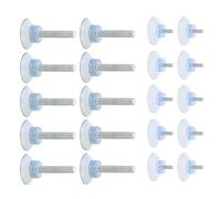 ELEOUTI 32 Pezzi Piedini Regolabili per Mobili Ventosa Pvc Trasparente, Livellatori Antivibranti e Filettatura in Metallo, Piedini per Tavoli da Tè e Sedie, Supporto Stabile