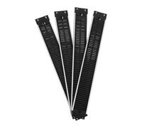 ELEOUTI 4 Pezzi Guide Scorrevoli per Bevande in Plastica, Supporto Spintore Automatico per Lattine e Bottiglie, Organizer per Frigorifero e Scaffali Supermercato, Salvaspazio e Facile