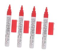 ELEOUTI 4 Pezzi Pennarello Vernice Rosso per Lapide e Monumento, Penna per Scritte su Pietra, Plastica 14x1,5x1,5cm, per Uso Esterno e Kit del Muratore di Pietra